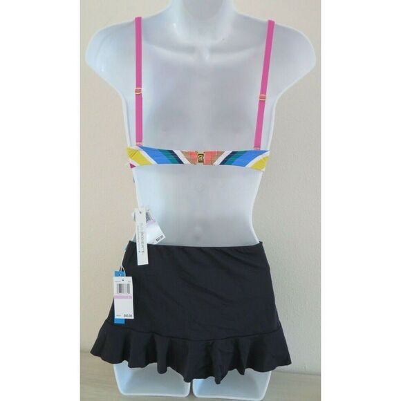 Bleu Rod Beattie RBCB20114 Women's Sz 6 Multicolor Striped Bikini Set $150 - Picture 2 of 5